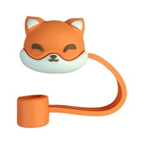 Gnmfd Silicone Straw Cover Cap, Anti Dust Leak Proof Straw Plug for 6-8mm Straws, Creative Reusable Drinking Cup Lid for Outdoor Party Travel Beverage Cups