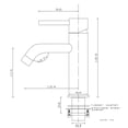 thumbnail image 2 of Grifo mezclador de lavabo de baño de latón, Grifo de lavabo de una sola palanca con manguera de entrada de agua, Oro cepillado, 2 of 5