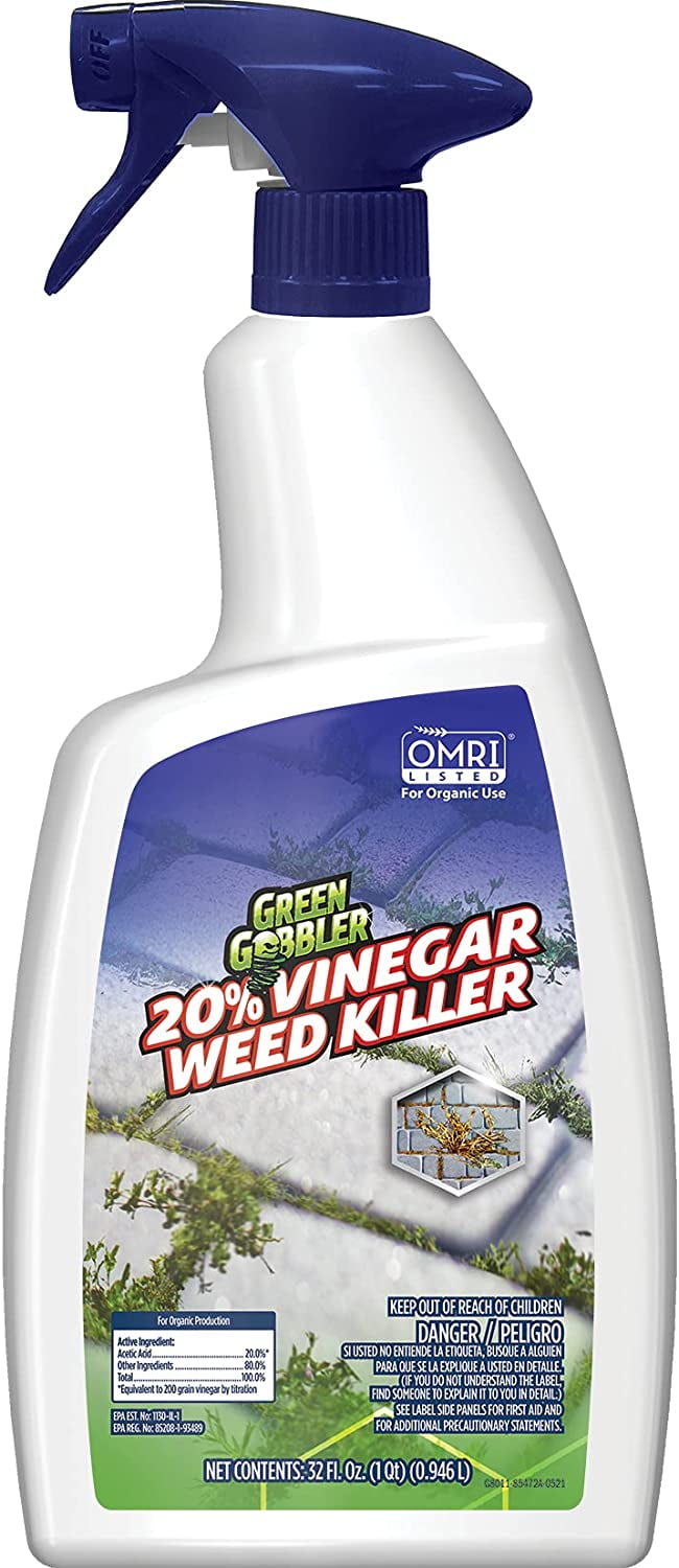 Green Gobbler 20% Vinegar Weed & Grass Killer | Natural and Organic | 32 fl. oz. Spray | Glyphosate Free Herbicide