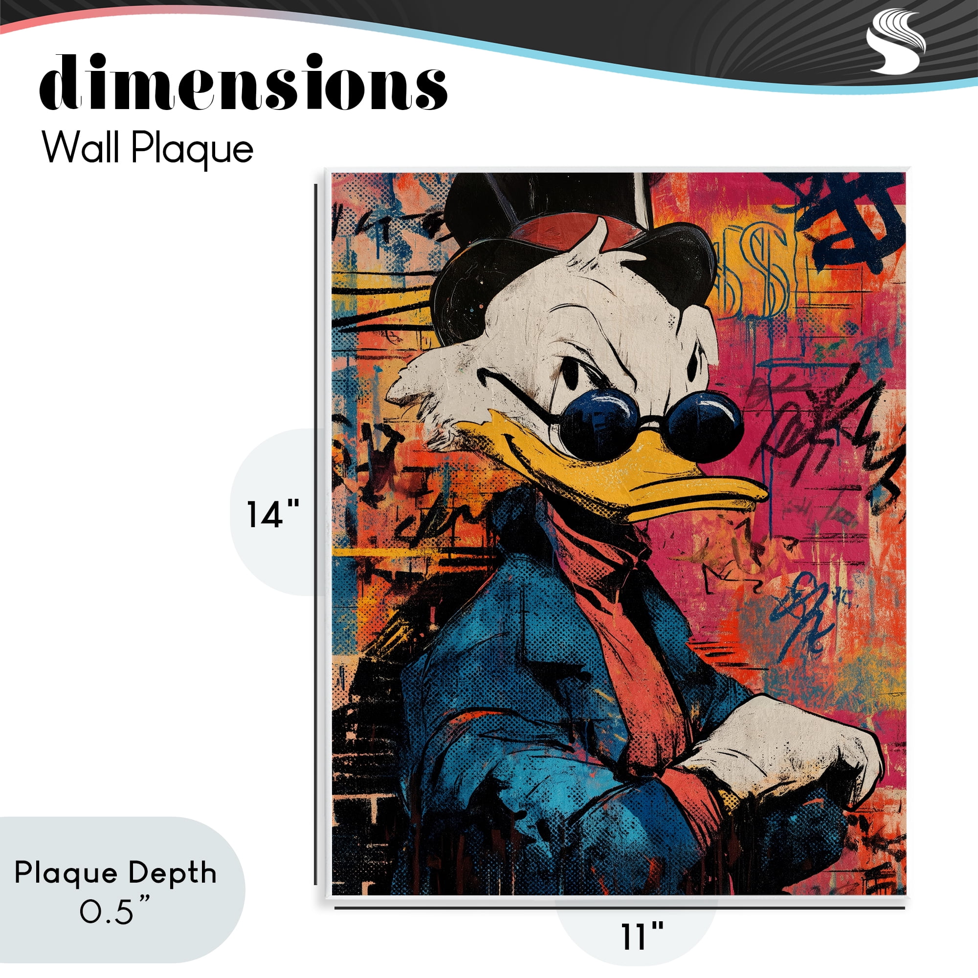 Stupell Industries Pop Style Cartoon Riches Wall Plaque Art, design by Svetlana Aleynikova