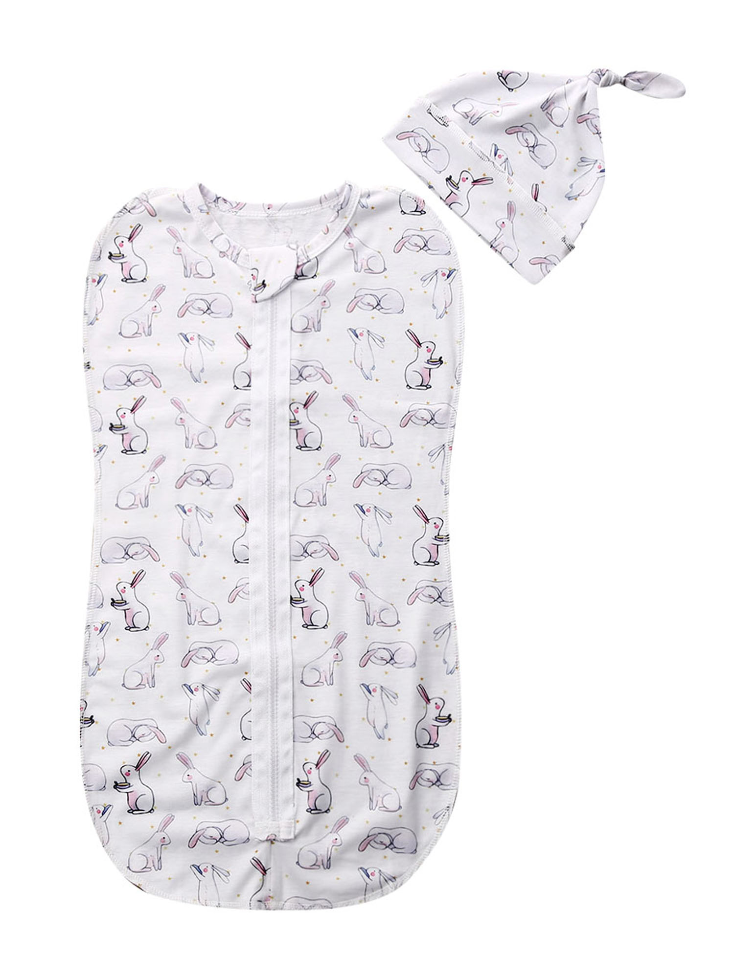 Farrubbyine8 Newborn Baby Zipper Swaddle Blanket Wrap Sleeping Bag