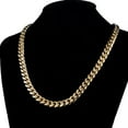 thumbnail image 4 of EOEMY 6-18mm Hip Hop 18K Gold Tone Stainless Steel Men Miami Cuban Link Chain Necklace-Gold-10mm-34Inch Or 86Cm, 4 of 4