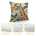 thumbnail image 4 of Awypu  Jungle Animals Throw Pillow Covers Lion Giraffe Sloth Toucan Tropical Outdoor Decorative Pillows Cushion Cases for Couch Sofa Bed Home Decor 24x24in, 4 of 5