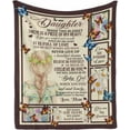thumbnail image 1 of LHSHID Personalized Love Saying Message Text Blanket to My Daughter from Mom and Dad Inside This Blanket There is a Piece of My Heart Blanket Warm Bed Throws, 1 of 5
