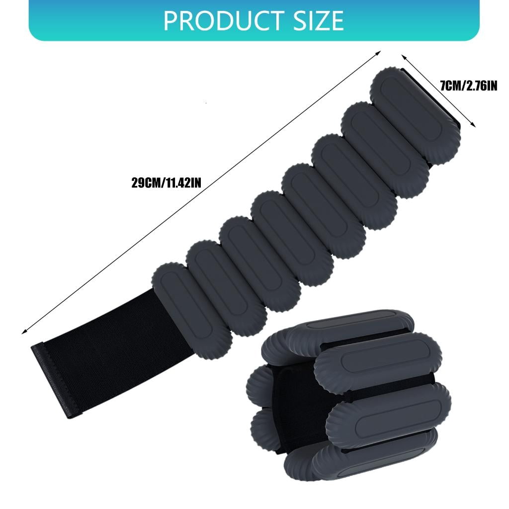 Yihuala 1Pair Light Weight Adjustable Ankle Wrist Band Strength Training Bracelets for Homes gym, Walking, Running, Travel