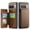Brown, variant on for Google Pixel 8 Pro Case with Card Holder, Wallet Case for Women Men with RFID Blocking, Durable Leather Kickstand Magnetic Clasp Shockproof Phone Case for Google Pixel 8 Pro