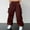 Wine, variant on LADIGASU Men's SummerDrying High Waist Wide Leg Work Pants Casual Sports Pants