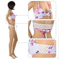 thumbnail image 2 of Ensemble de Bikini à Imprimé Floral Blanc avec Détails Ajourés, 2 of 5