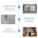 thumbnail image 5 of Dog Safety Gate Pet Safe Mesh Fence Portable Folding Baby Safety Gate Install Anywhere 110*72CM, 5 of 5