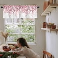 thumbnail image 6 of Pink Eucalyptus Leaves Curtain Valance for Windows Watercolor Window Treatments 1 Panel Short Curtains for Kitchen Windows Bathroom Bedroom,54 x 18 Inch, 6 of 6