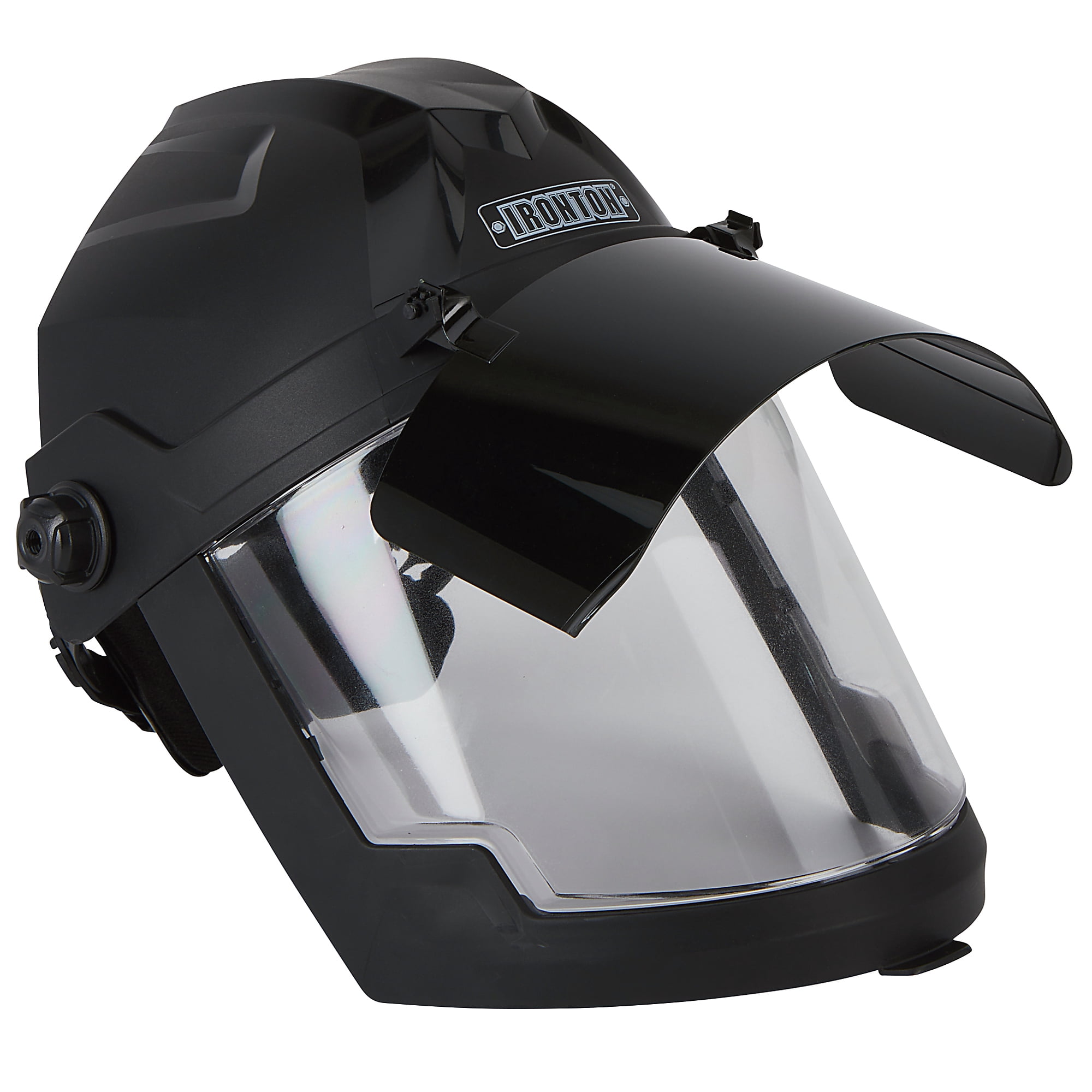 Ironton Face Shield, #8 Shade, Black, Flip-Up Visor