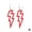 3Pair red, variant on NEON Flash Earrings Funky Kitsch 80s90s Punk Rock Bolt Retro Cel❀ A1I6