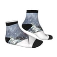 thumbnail image 3 of Bingfone Watercolor Winter Landscape For Christmas Design Patterned Men'S Women'S Casual Cotton Socks, 3 of 9