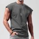 thumbnail image 5 of Chaleco de gimnasio de verano para hombre, camiseta holgada de secado rápido para ejercicio físico, camiseta deportiva sin mangas con hombros anchos, camiseta sin mangas para culturismo, 5 of 5