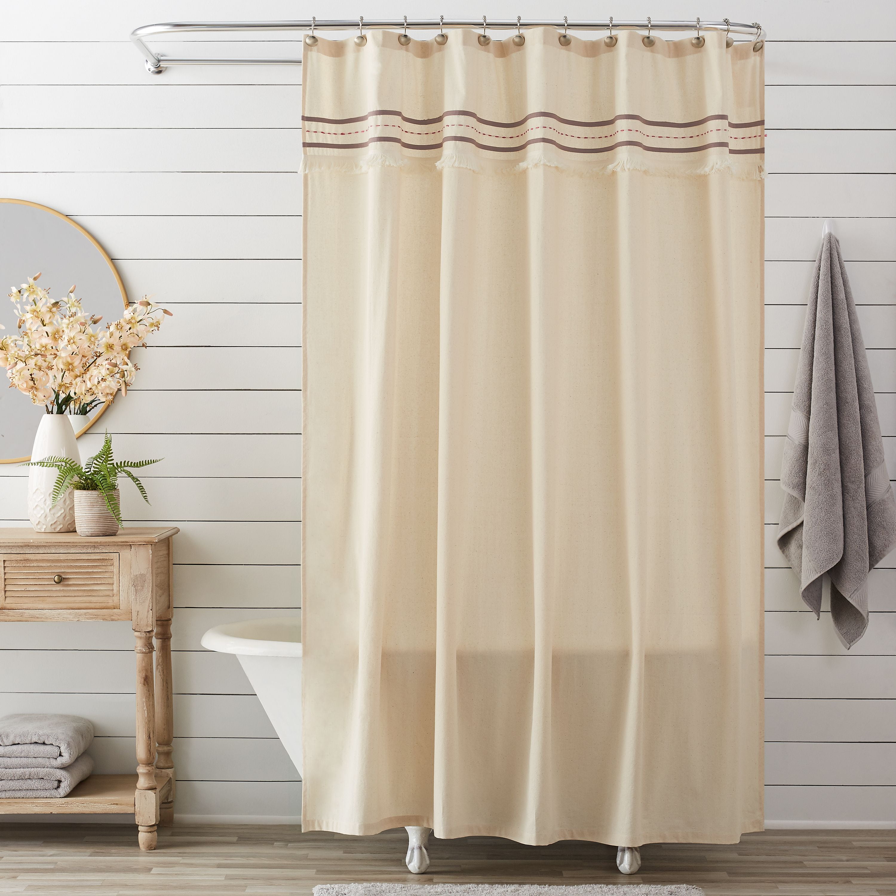 Plastic curtains for bathroom