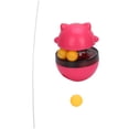 thumbnail image 1 of Pets Cats Leaking Food Dispenser ABS Rolling for Tumbler Ball Training Interactive ToysRed, 1 of 9