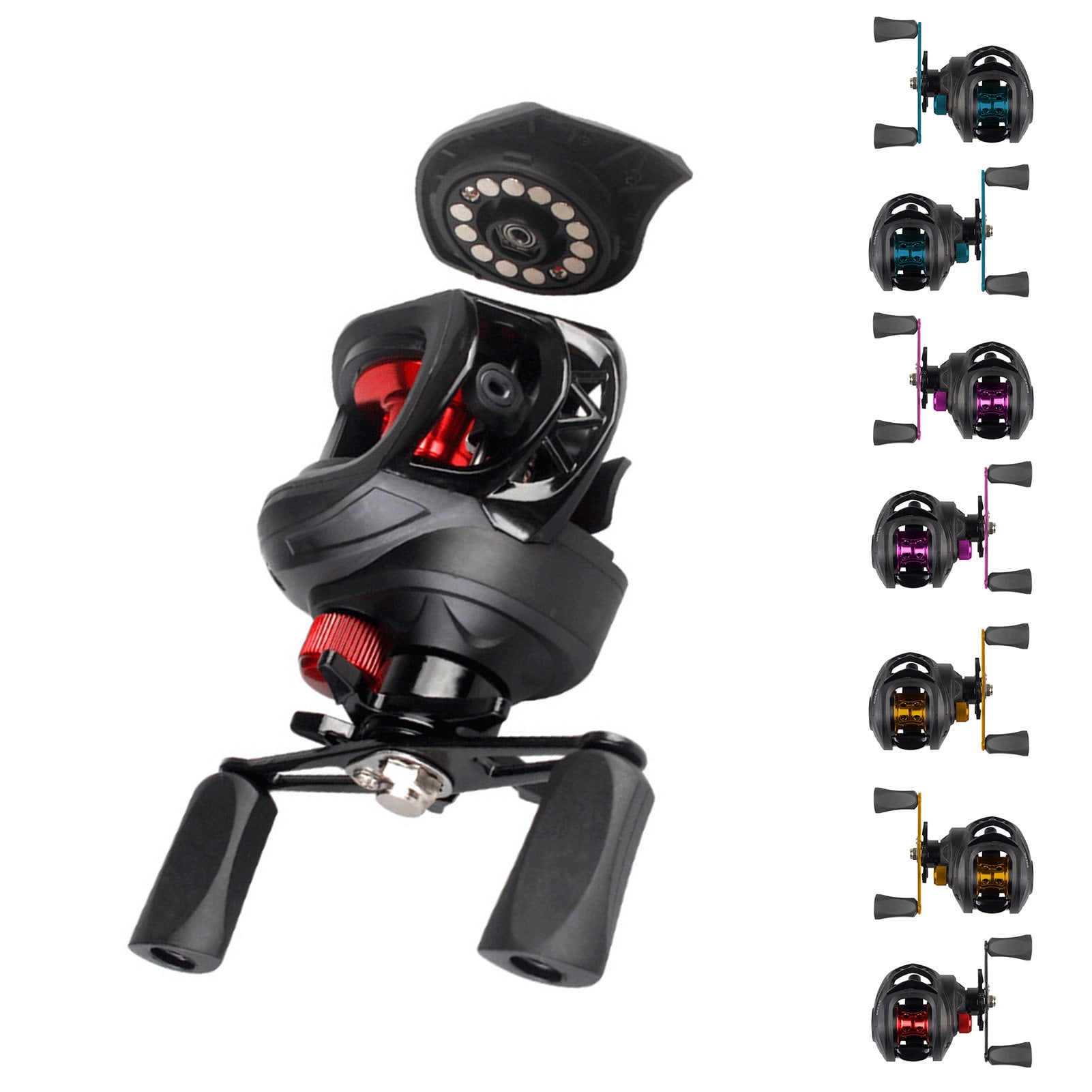 Sportteer Baitcasting Reel Fishing Reel Spinning Reel Multigear Adjustable Precise Control Long Throw High Strength Strong Bearing Angling Reel