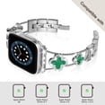 thumbnail image 6 of KOMI Diamond Metal Band Adds Sparkle to Your Watch - Compatible with Apple Watch Series 8/7/6/5/4/3/2/1Se/Ultra - Clover Is Simple and Stylish, Fits Women's Sizes 38mm 40mm 41mm 42mm 44mm 45mm 49mm, 6 of 7