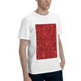 thumbnail image 2 of Bingfone Red Glitter Men'S Loose Fit Short-Sleeve Pocket T-Shirt, 2 of 7
