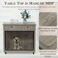 thumbnail image 6 of Pefilos 31" Wooden Dog Crate Furniture, Dog Kennel with Drawer, Indoor Dog House for Small Dog, Steel-Wire Dog Cage, Chew-Proof, Gray, 6 of 8