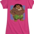 thumbnail image 3 of Moana 2 - Maui Tribal - Girl's Toddler And Youth Fitted Short Sleeve Graphic T-Shirt, 3 of 5