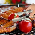 thumbnail image 4 of Juego de 2 pinzas de cocina de acero inoxidable de 9" y 12", pinzas para alimentos de metal con cierre y mangos antideslizantes, 4 of 5