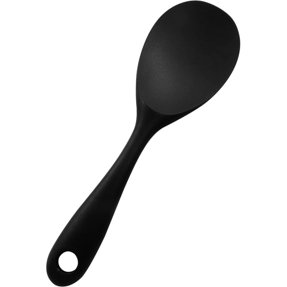 Pekkaxy Red Silicone Rice Paddle Spoon Heat Resistant Rice Spoon Non Stick Rice Spatula Food Grade Kitchen Gadget Rice Scoop for Rice and Mashed Potato Dishwasher Safe