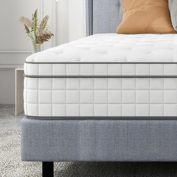 Gegcucey Twin Mattress, Innerspring Mattress with Breathable Foam and Pocket Spring for Motion Isolation, Medium Firm Hybrid Mattress in a Box (10 Inch, Twin)