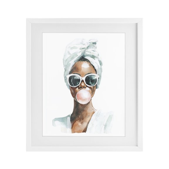Stupell Industries Bubble Reverie Female White Framed Print Under Glass, design by Svetlana Aleynikova