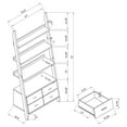 thumbnail image 5 of Colella 72-inch 5-shelf Storage Ladder Bookshelf Cappuccino, 5 of 5