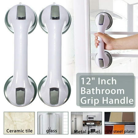 Hand Shower Rail - 2PCS Waterproof Reusable Bathroom Safety Hand Rail Bath Grip Suction Mount Handle Shower Tub Support Grap Bar