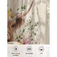 thumbnail image 6 of Sheer Curtains 84 Inches Long 2 Panels Set for Living Room, Spring Cow Floral Semi Sheer Curtains for Windows, Green Eucalyptus Leaves Linen Voile Window Treatments Rod Pocket Curtain, 6 of 7