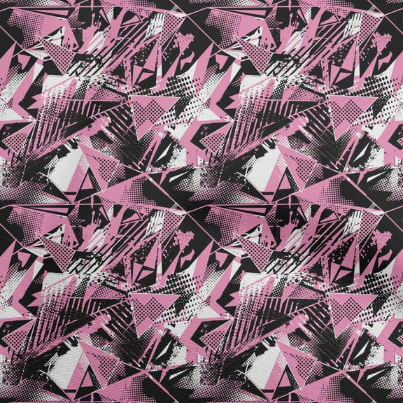 oneOone Polyester Spandex Black Fabric Abstracts Fabric For Sewing Printed Craft Fabric By The Yard 56 Inch Wide