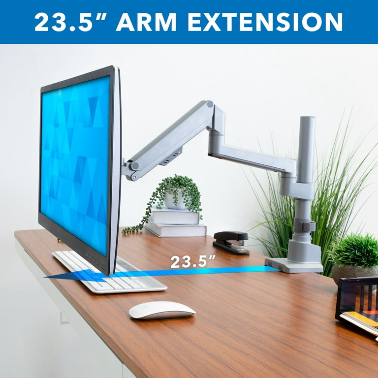 Mount-It! Single Computer Monitor Desk Mount Gas Spring Arm, Ergonomic,  Fits 19 to 32 Screens