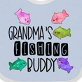 thumbnail image 4 of Inktastic Grandma's Fishing Buddy with Colorful Fish Boys or Girls Baby Bib, 4 of 4