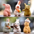 thumbnail image 2 of Accesorios para manualidades DIY, lindas figuras de conejo de PVC, lindas figuras de conejo, adornos de jardín de hadas, funcionamiento suave, 2 of 8