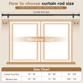 thumbnail image 5 of HEI! DEAR 1" Adjustable Single Curtain Rod Set Heavy Duty with Black End Cap,36-120", 5 of 8