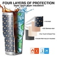 thumbnail image 7 of 30oz Dark Blue Christmas Gingerbread Pattern Tumblers Stainless Steel Tumbler with Lid and Straw,Vacuum Insulated Double Wall Travel Tumbler Cups Mug with Cleaning Brush for Coffee,Tea, 7 of 7
