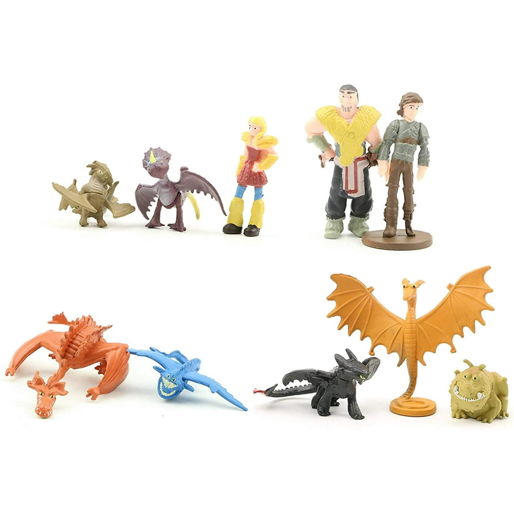 12 Pcs How to Train Your Dragon Playset Figure 12 Inches Perfect for