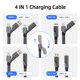 thumbnail image 2 of Cable de carga Firsting 4 en 1, 240 W, rápido, USB C Lightning, 2 of 7