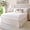 Taupe, variant on AzulHome Linen King Bed Skirt 280GSM, 18 Inch Tailored Drop Dust Ruffle, Wrinkle-Free Premium Textured Taupe with Double-Layer Adjustable Elastic Straps, Easy Install & Clean