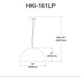 thumbnail image 2 of Dainolite HKI-161LP-BK Pendant, 2 of 3