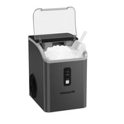 Frigidaire Nugget Ice Maker 33 Lbs, Black Stainless Steel Countertop Soft Pellet Ice Maker for Home, Kitchen, Office, Bar