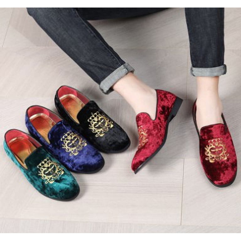 Men's Velvet Loafers | Slip-On Penny Loafers For Weddings & Formal Wear | Luxury Casual Dress Shoes 6 thumbnail image