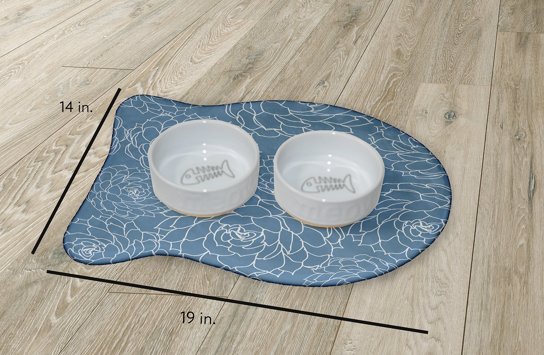 Simply Daisy Olena Fish Shape Pet Feeding Mat for Cats