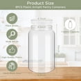 thumbnail image 2 of 8 Pcs 1 Gallon Clear Plastic Jars Airtight Pantry Large Mouth Jars Plastic Jug Cylinder Containers with Lids for Candy Butter Honey Sugar Cookies Arts Crafts Bartender Kitchen(White Lids), 2 of 6