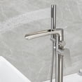 thumbnail image 4 of Freestanding Waterfall Bathtub Filler, Floor Mount Clawfoot Tub Faucets with Handheld Shower, 4 of 5