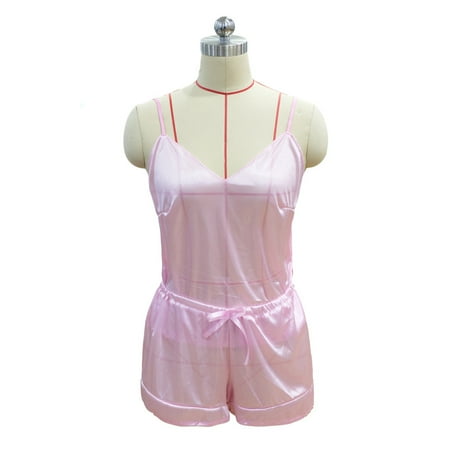 

ZMHEGW Women Lingerie Sets Sexy-Lingerie Sleepwear Satin Silk Babydoll Lace Up Nightwear Pajamas Set Intimate Apparel For Womens