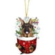 thumbnail image 1 of Decoraciones de Árbol de Navidad Nuevo Árbol de Navidad Perro Colgante Decoración de Perro Decoración de Colgante de Acrílico Decoraciones de Navidad de Peluche de Pelo Dorado para el Hogar, 1 of 1