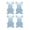 White, variant on Blue 4 Pack Easter Rabbit Cutlery Pouch In Blue Silverware Pocket Festive Table Decor Cutlery Storage Bag Table Setting Supplies